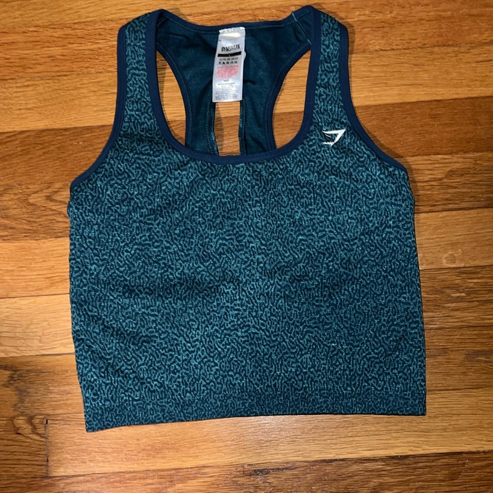 Gymshark Adapt Animal Seamless Crop Tank - Reef | Winter Teal
